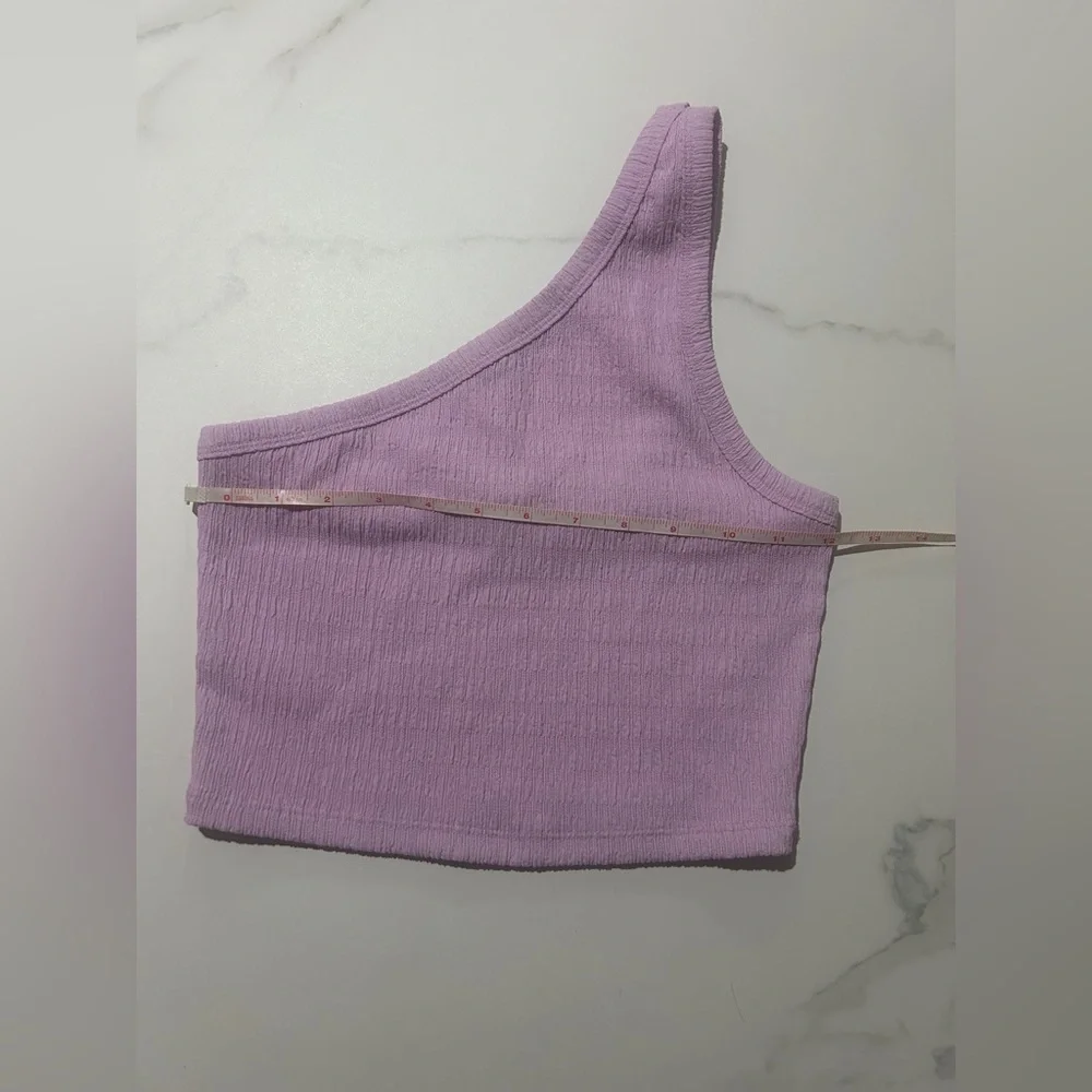 American Eagle Outfitters Lilac Asymmetrical Crop Top - Picture 5 of 5